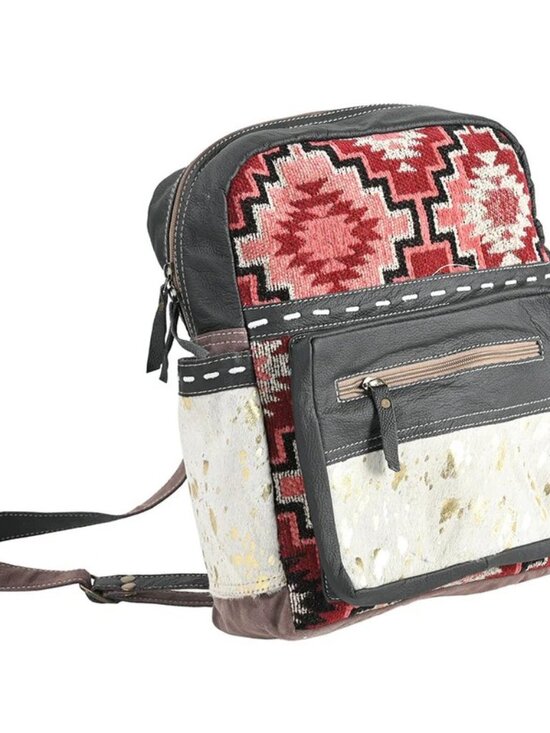 Boho Woven Accent Backpack